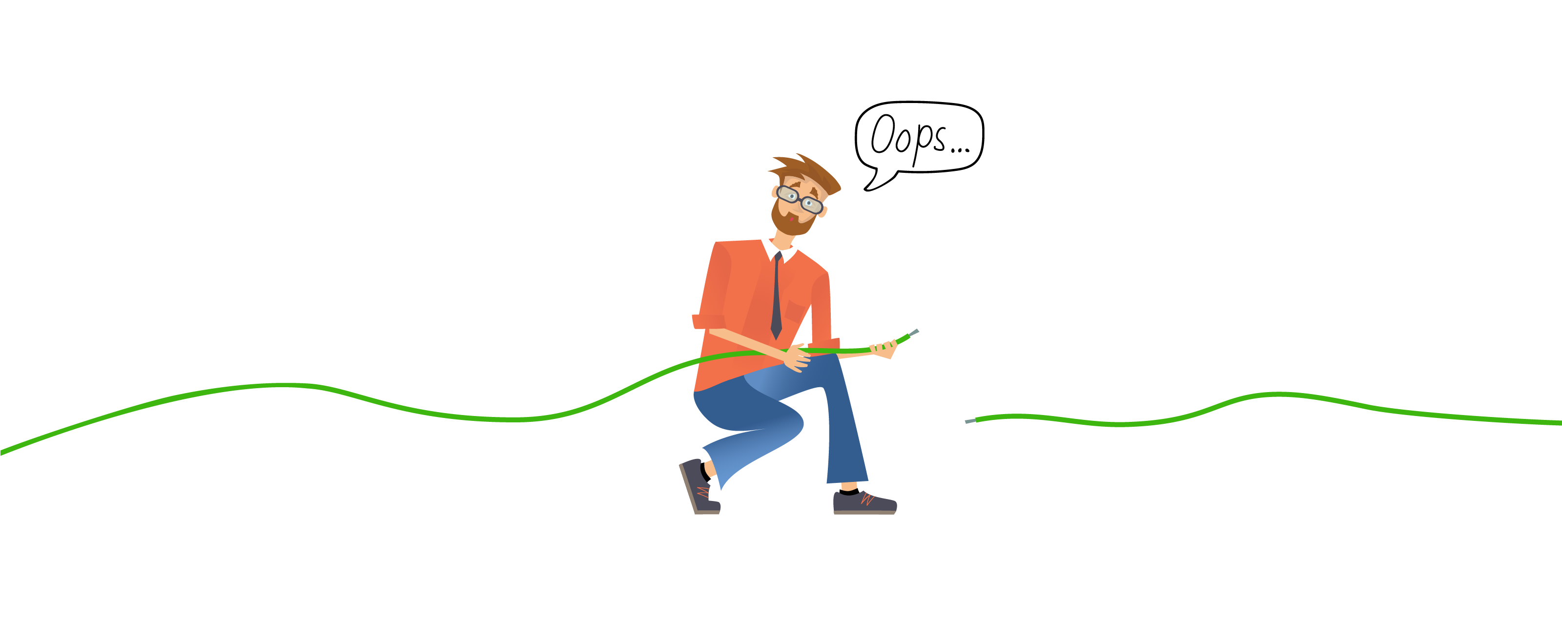 Un employé de Murrelektronik tenant un câble déchiré